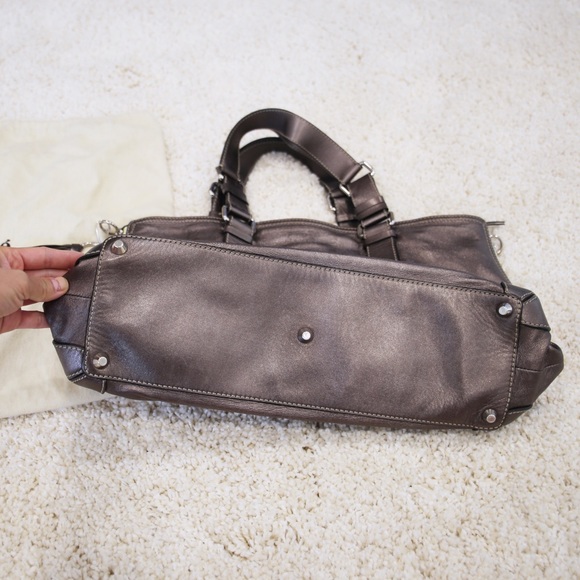 CHLOE Bronze Metallic Large Leather Studded Tote - Picture 4 of 4